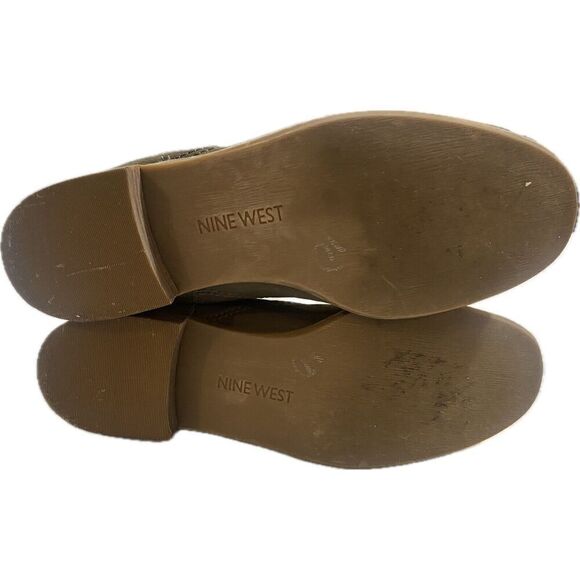 Nine West Brown Suede Leather Slip on Bootie Boots Women Size 5.5 - Picture 5 of 7